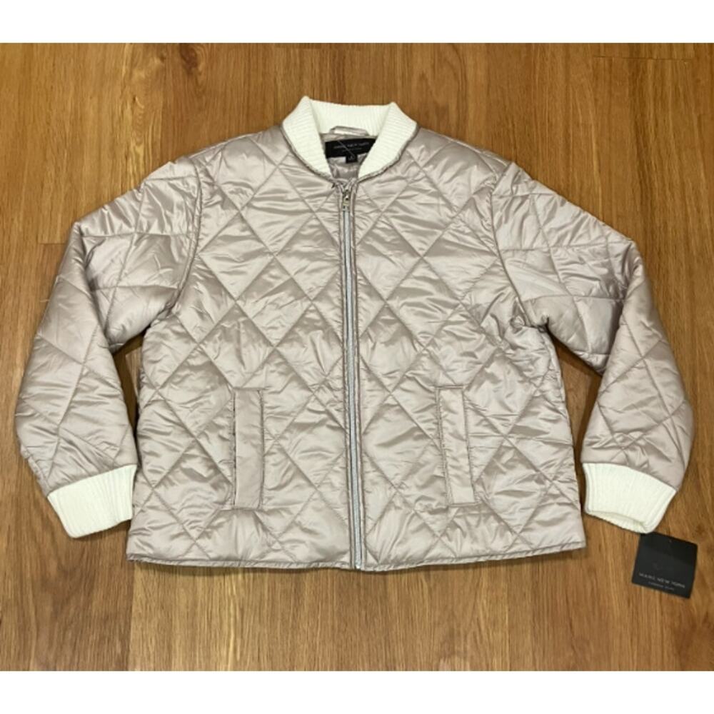 Mark New York Women's Diamond Quilted Puffer Bomber Jacket S